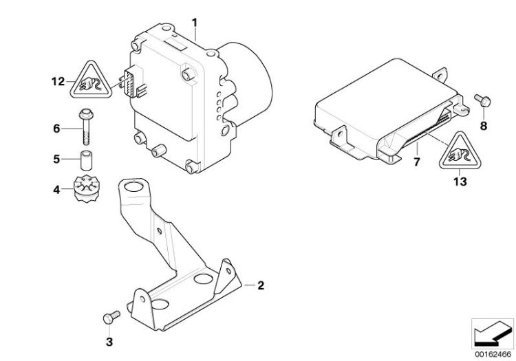 RP Hydroaggregat ABS/ASC+T, Nummer 01 in der Abbildung