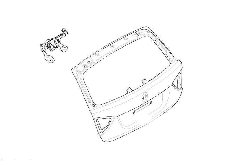 Original BMW Scharnier Heckklappe links (41627054049)