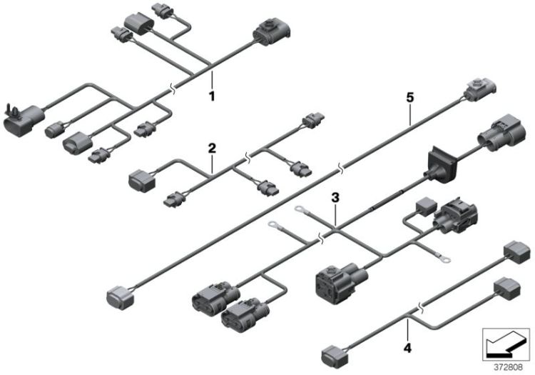 Wiring harness rear end, Number 02 in the illustration