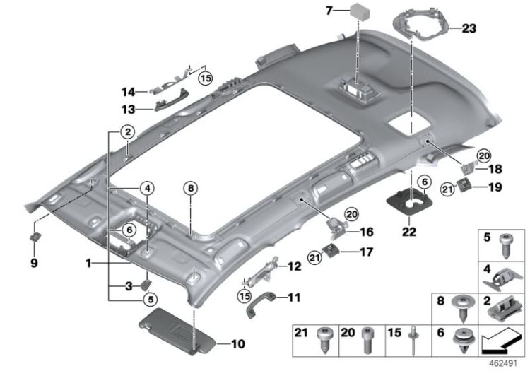 Blende Trennnetz hinten links, Nummer 19 in der Abbildung