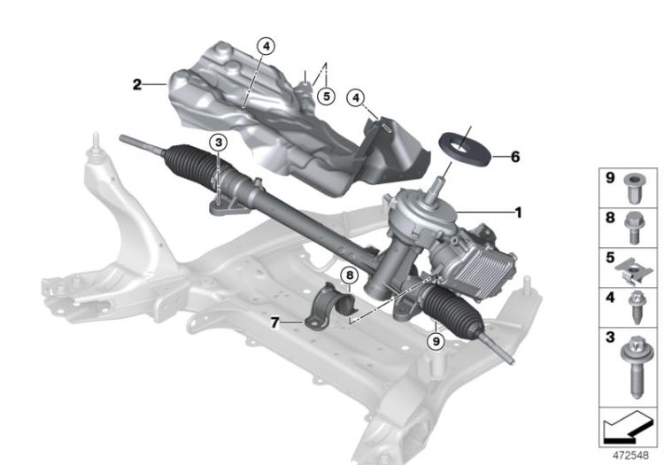 Steering box heat resistant plate, Number 02 in the illustration