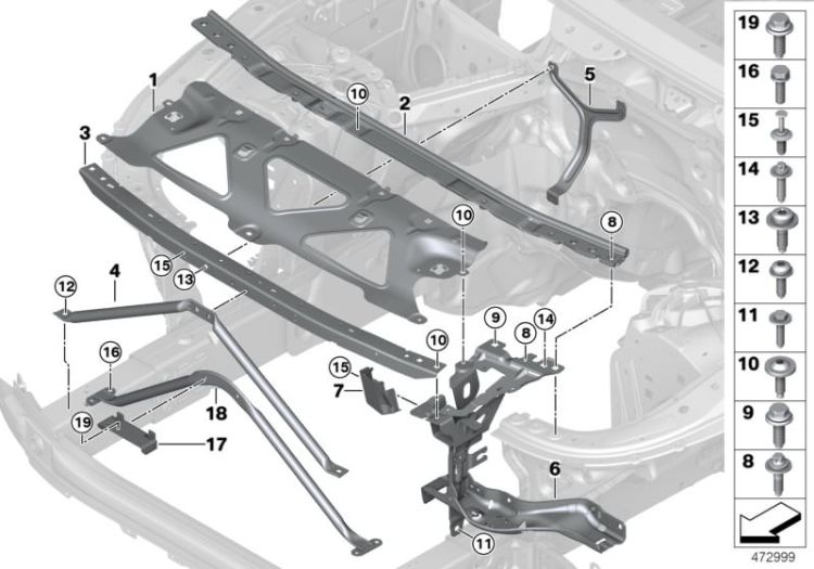 Mounting, headlight, right, Number 06 in the illustration