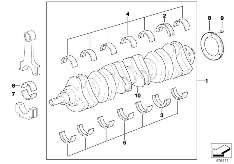 Lock bolt, Number 09 in the illustration