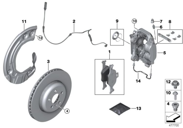 Bremsscheibe Leichtbau belüftet, Nr. 03 in der Abbildung