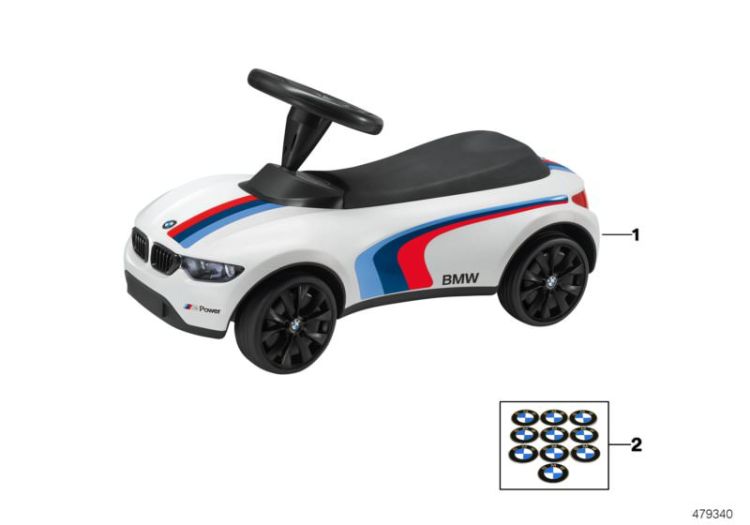 80932410943 Original BMW Schubstange zum schieben für Baby Racer III 