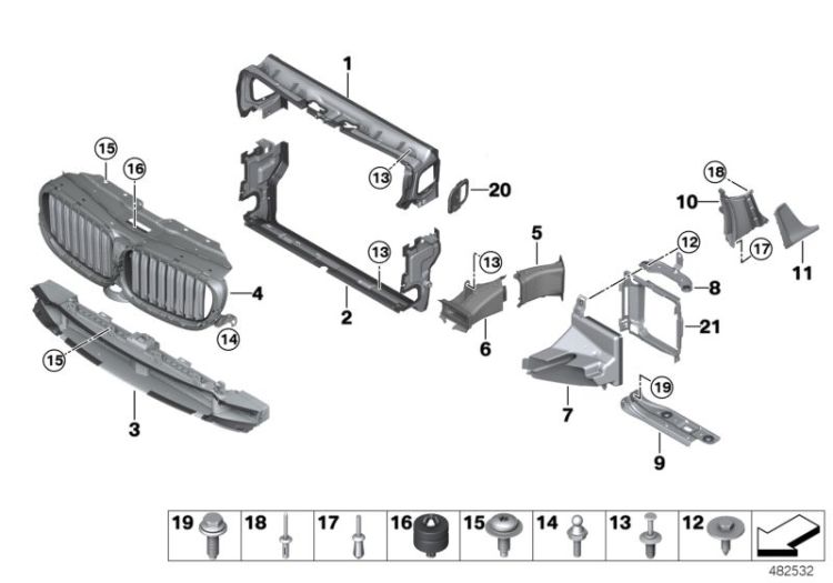 Air duct, brake, left, Number 06 in the illustration