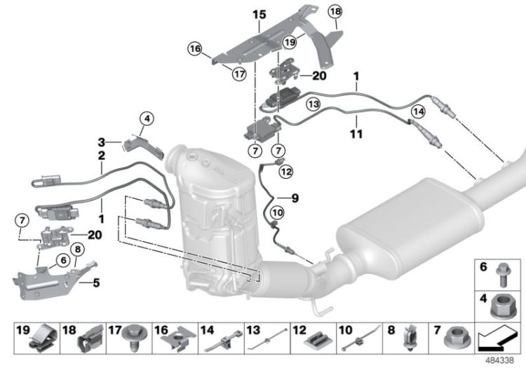 Sonde NOX, Nummer 01 in der Abbildung