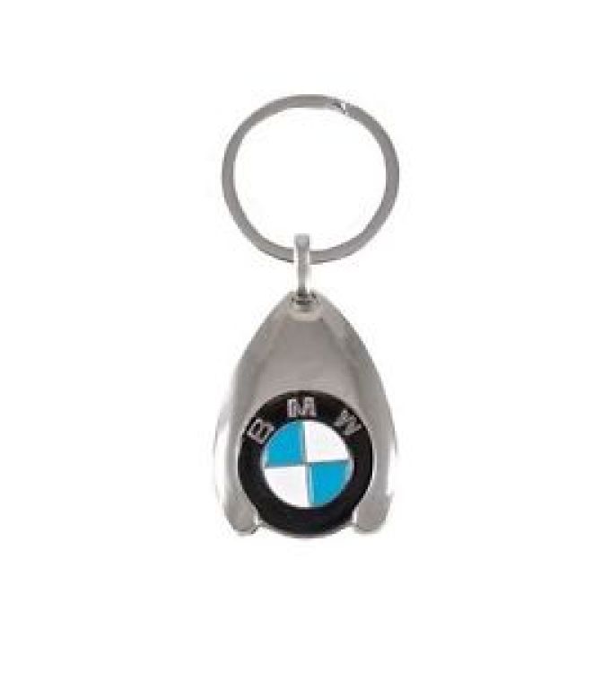 BMW Schlüsselanhänger BMW Schlüsselanhänger mit Einkaufswagenchip Keyring  Chip 80272446749 (1-tlg)