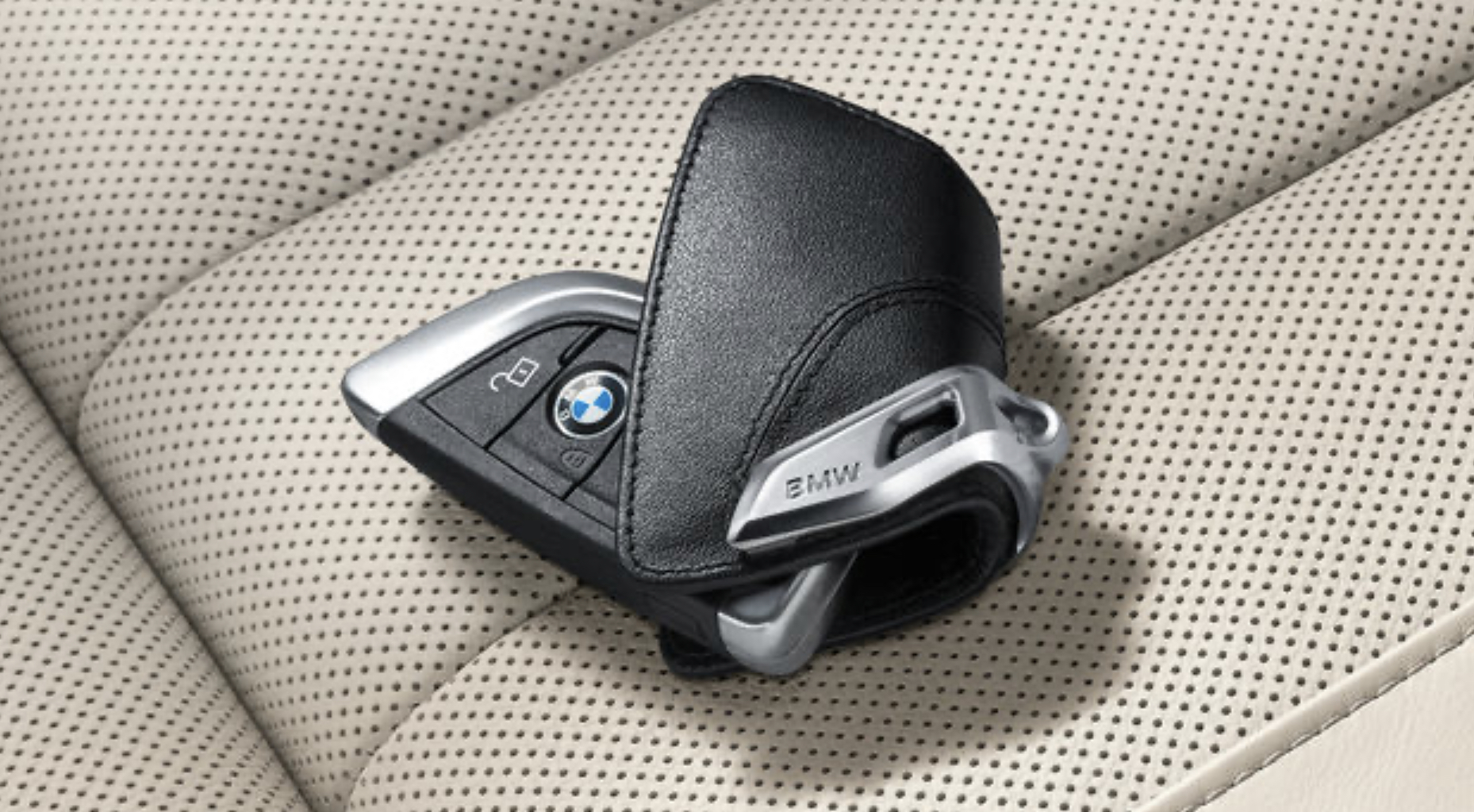 Original BMW Schlüsseletui mit Edelstahlspange (82292344033)