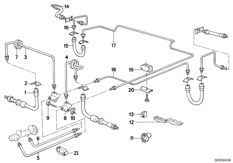 Original BMW Halter Bremsleitung 5er E39