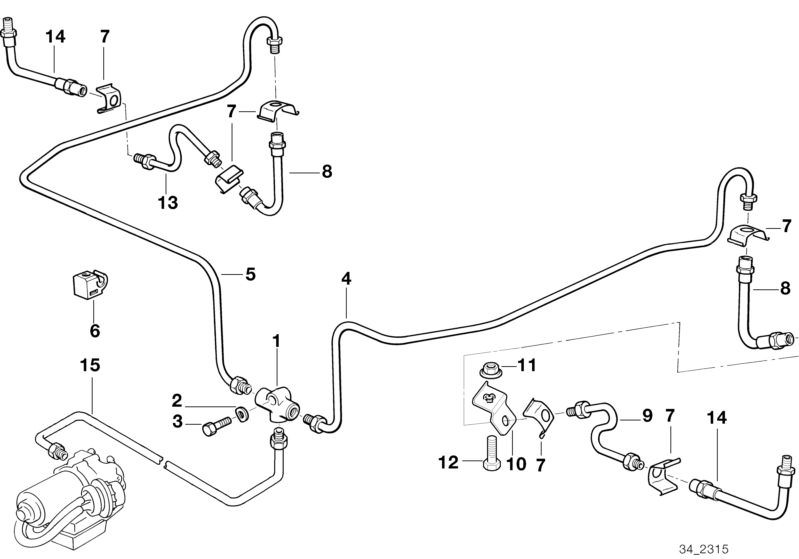 Original BMW Halter Bremsleitung Z8 Roadster E52