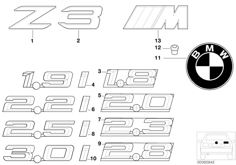 BMW Motorsport M Emblem - E36, Z3 - 51142250811