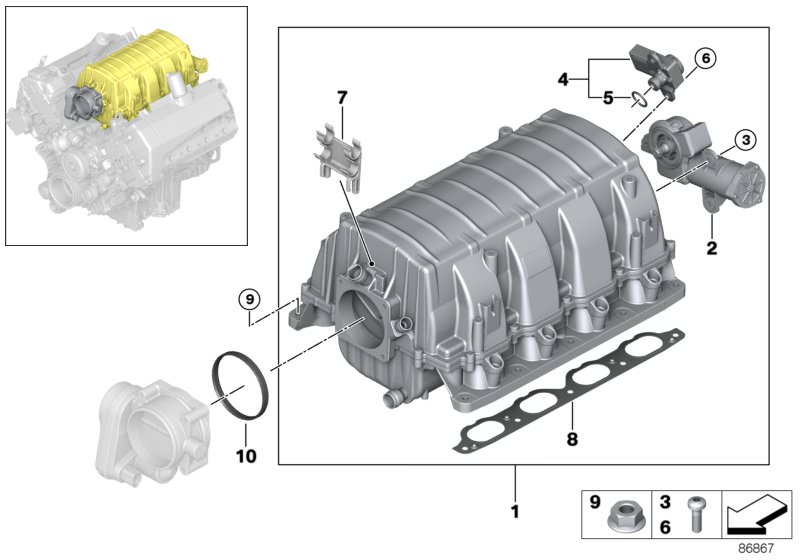 Differenzdrucksensor für BMW E91 Benzin, Diesel kaufen - Original