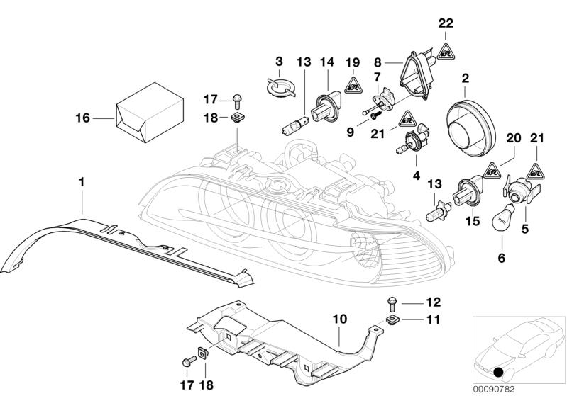 douille d'ampoule pour feu de position E87/E39/E63/E83 BMW