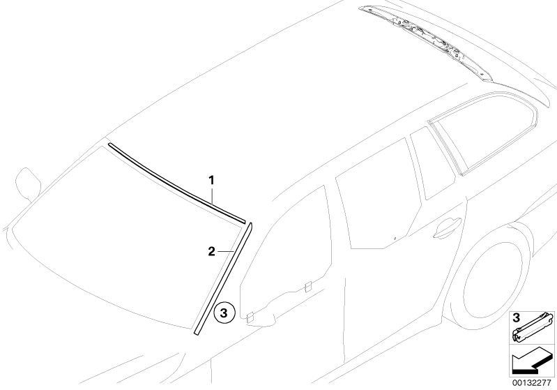 Außenspiegel Kappe Abdeckung Gehäuse rechts für BMW 5er (E60