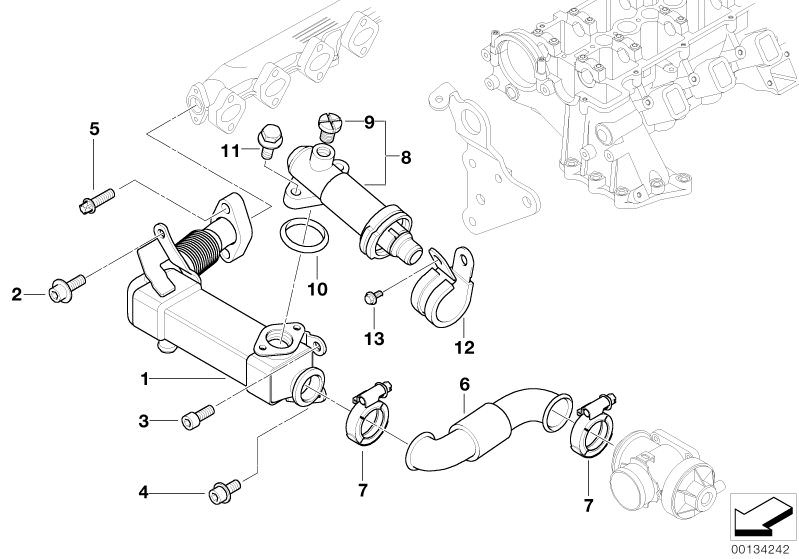 Thermostat pour refroidissement AGR d`origine BMW (11717787870)