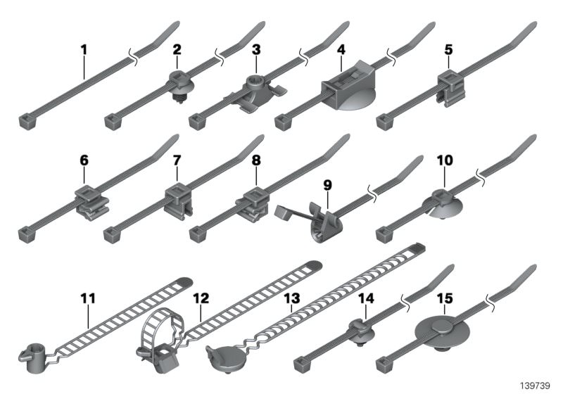 Kabelbinder mit Halter L=200mm