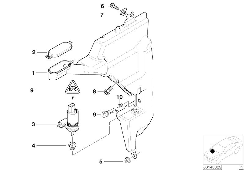 Original BMW Deckel für ScheibenwaschbehälterMini Cabrio R57