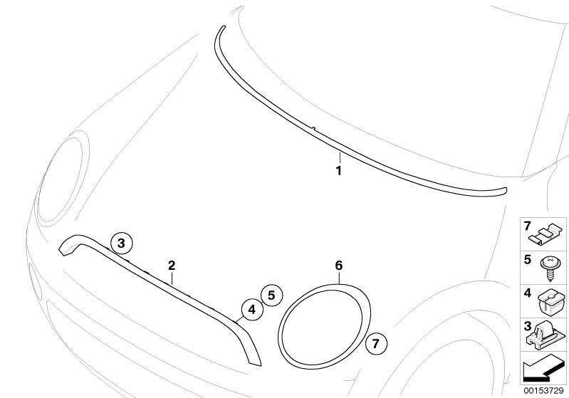 Scheinwerfer Zierring + Rücklichtrahmen Für Mini Cooper R56 R57