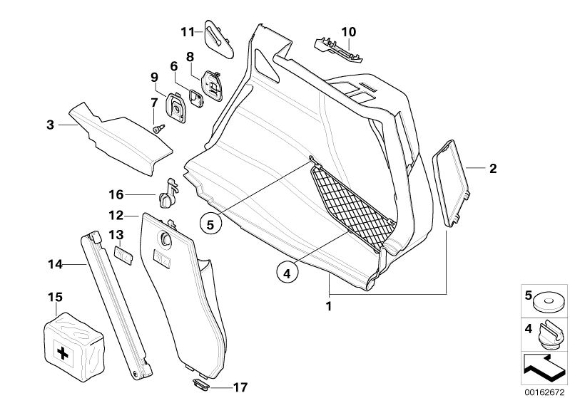 Original BMW Box Warndreieck/Verbandskasten 1er E88