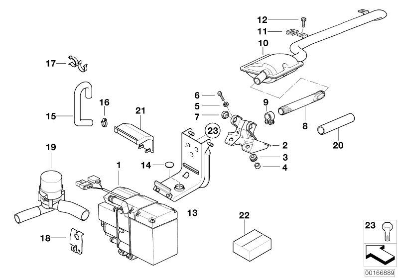 Pompe à eau pour chauffage auxiliaire d`origine BMW (64126918940 ...