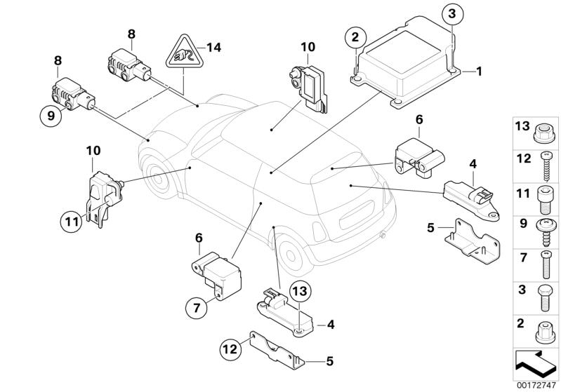 Détecteur de choc pour airbag lateral