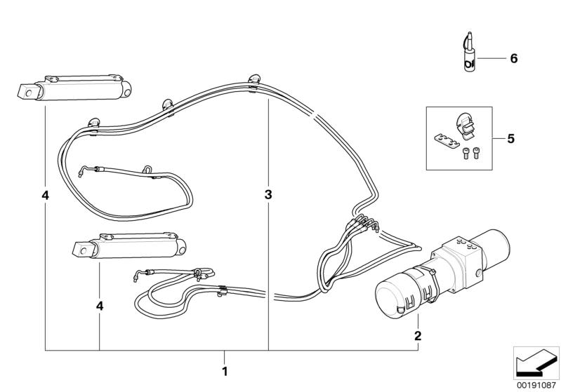 Vérin hydraulique capote d`origine BMW (54347162767)