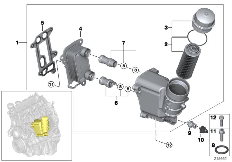 Original BMW Ölfilterdeckel X1 F48