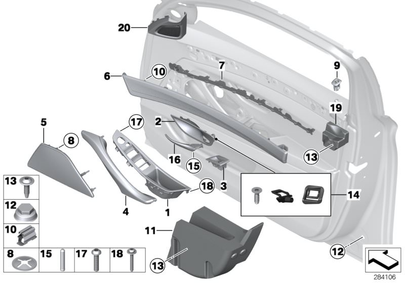 Auto Türgriff Innen Abdeckung Für 5 Series F10 F11 520d 525d 530d 535i  Innenverkleidung Pull Trim Cover LHD Auto-Innentürgriff passend  Innentürgriffe (Farbe : Gray LHD 7PCS) : : Auto & Motorrad