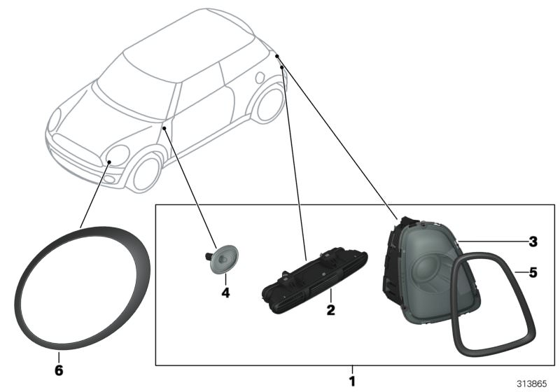 Kaufe Scheinwerfer-Zierring, schwarz, Ersatz für BMW Mini Cooper One R50  R52 R53 2001–2006, 1 Paar OEM