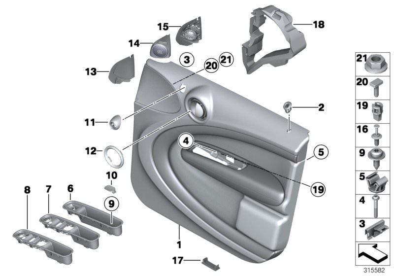 Mini Countryman F60 Ring links Scheinwerfer Zierringe 7388117 in  Nordrhein-Westfalen - Werne, Ersatz- & Reparaturteile