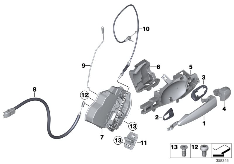 Original BMW Abdeckung Tür grundiert rechts X5 E53