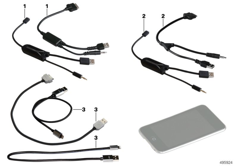 Cable adaptateur iphone ipod pour BMW mini cooper BMW Série 1 idrive 