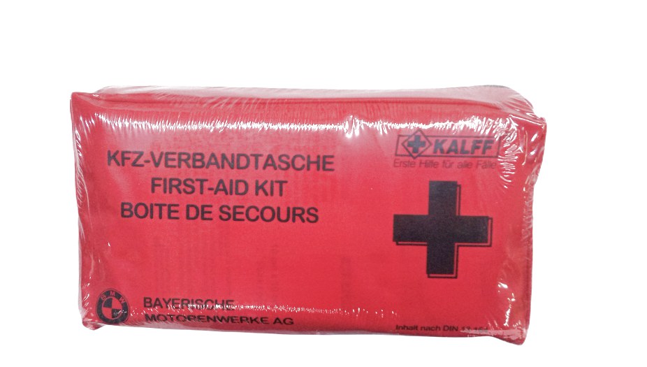 Original BMW First aid kit pouch, red 5er E12