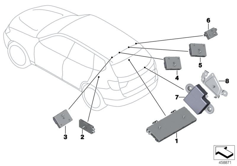 Amplificateur d`antenne DAB - III d`origine BMW (65209188299)