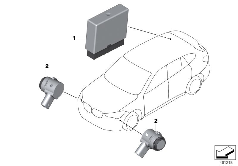 4 Piece Genuine BMW MINI decoupling Rings Pdc Sensor Ultrasound