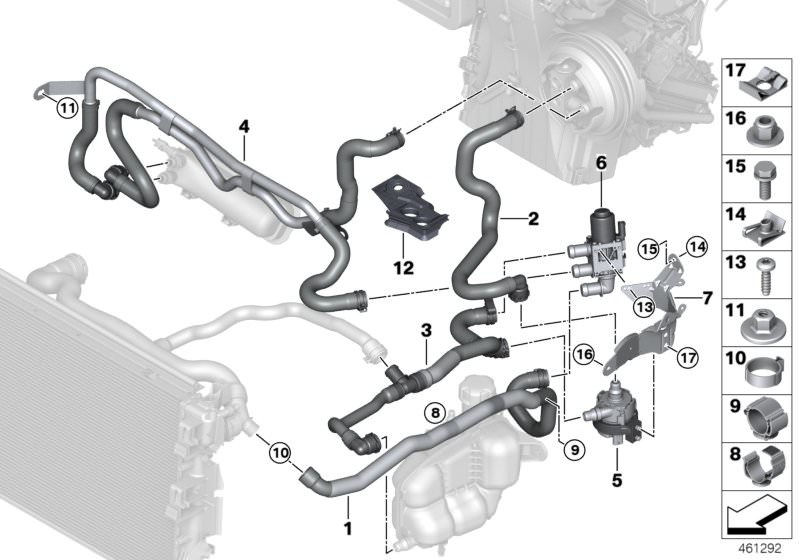 Original BMW Kühlmittel DoppelrohrMini Paceman R61