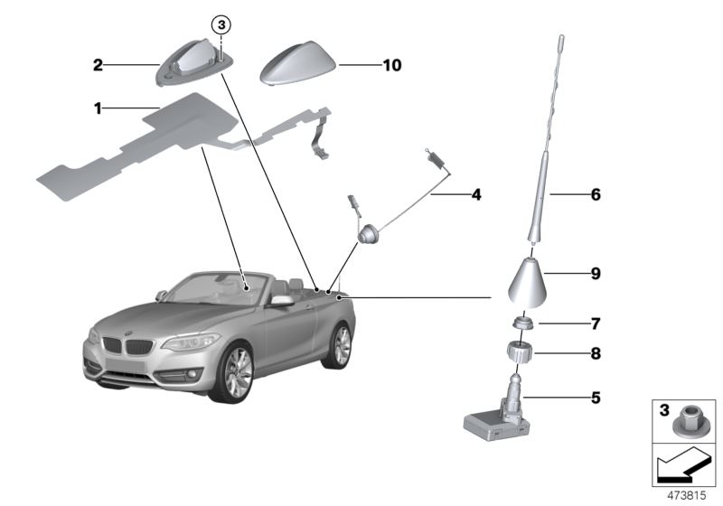 Original BMW Antenna DAB-L (65209277812)