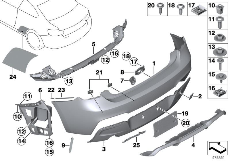 CJYTYJ Auto-hinterer Stoßfänger-Tow-Haken-Augenloch-Abdeckkappe/fit für  BMW/Fit für 3 Serien/Fit für E92 E93 328i 335i Auto Zubehör: :  Auto & Motorrad