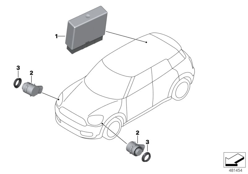 4 Piece Genuine BMW MINI decoupling Rings Pdc Sensor Ultrasound