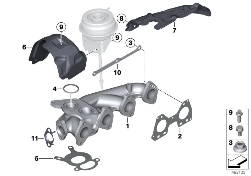 Original BMW Hitzeschild X6 E71