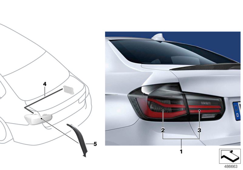 Etui pour porte-clés BMW M Performance Série 3 F30 F31 F34 GT