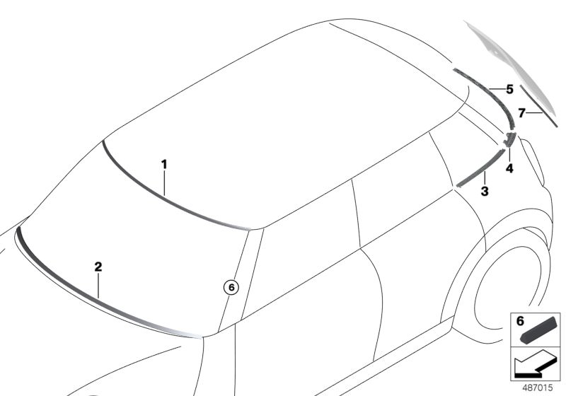 Original BMW Abdeckung Frontscheibe oben (51317354216)