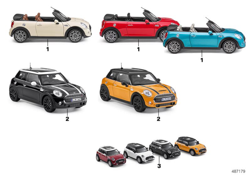 Original MINI Miniature Cooper S F56 1:18 VOLCANIC ORANGE