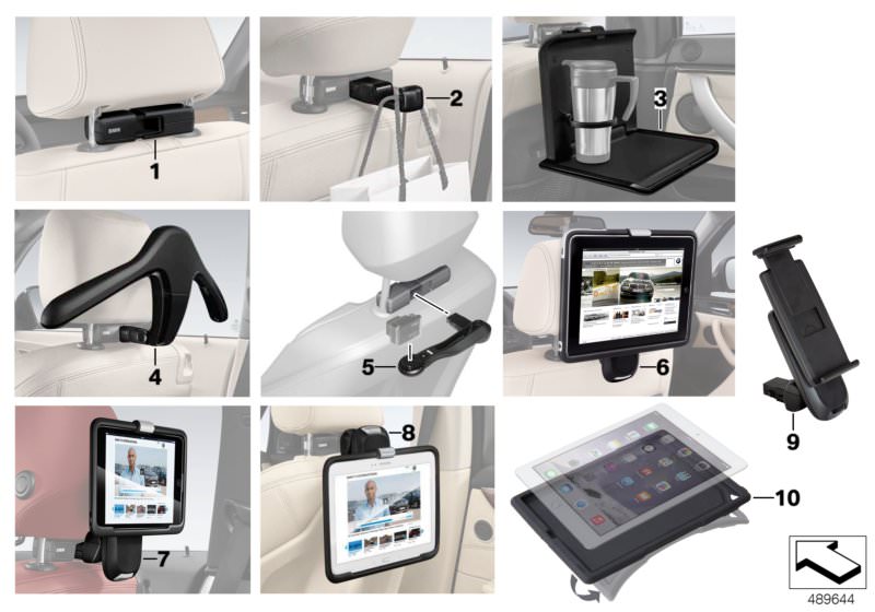 Genuine Tablet Headrest Mount Holder For Apple iPad 2/3/4 51 95 2 360 373 -  BMW Shop