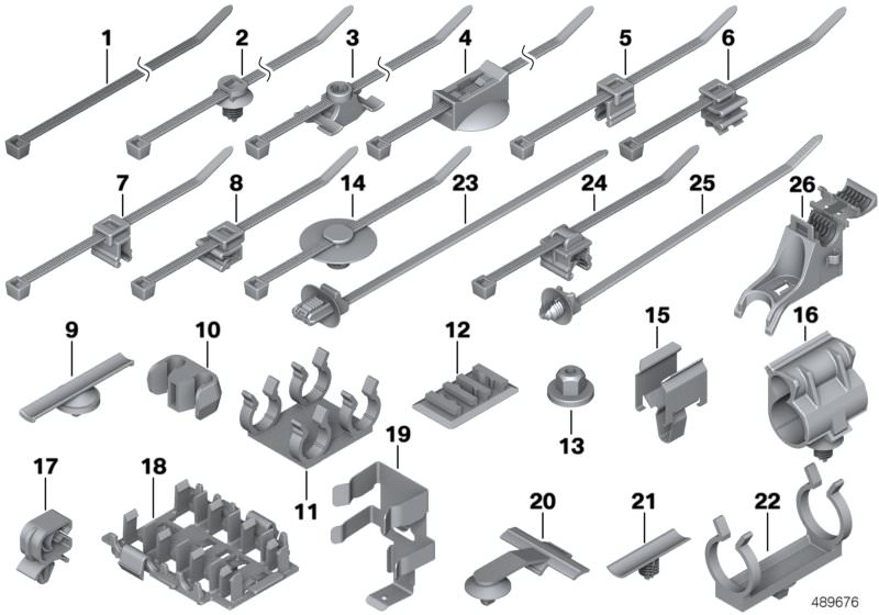 Kabelbinder mit Halter Ã?=7,9 / L=300