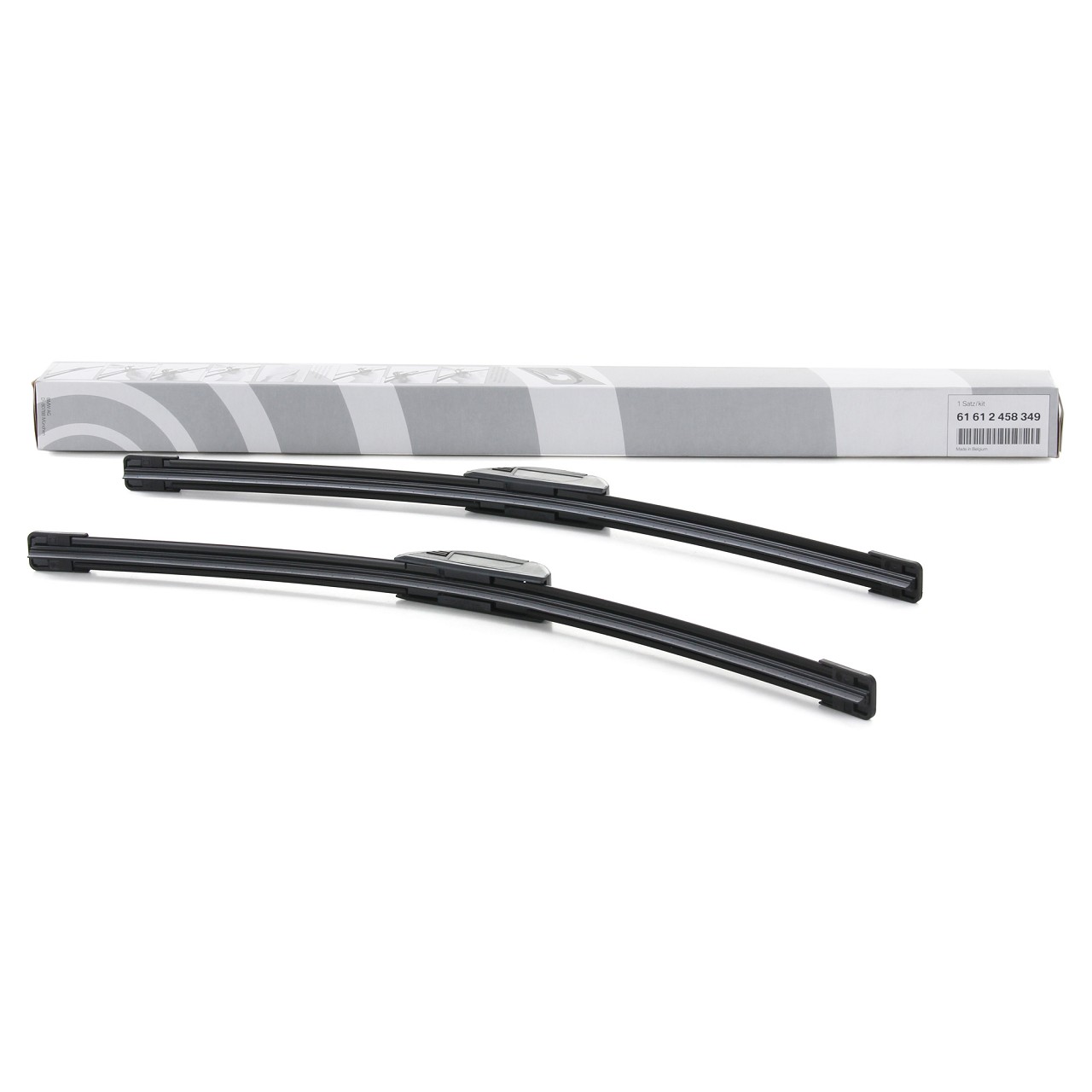 Set of 2 Online Automotive FWBRNCLI12 7001 Front Aero/Flat Windscreen Wiper Blades