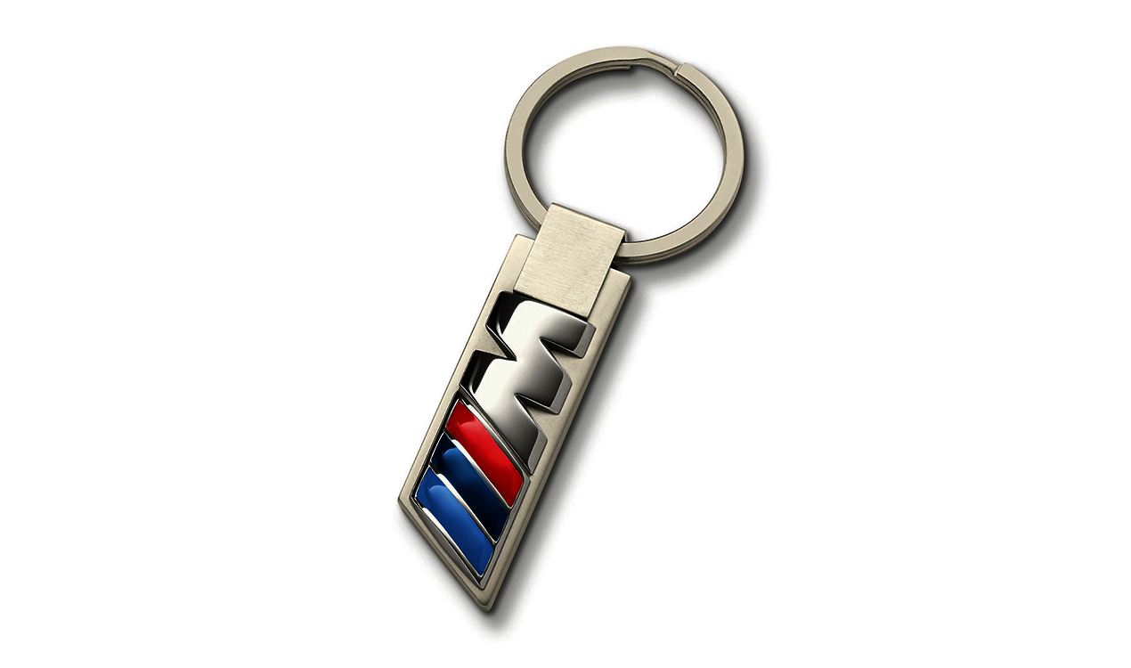 Original BMW Schlüsselanhänger 3er mit Doppelgelenk und dreifarbigem BMW Logo 