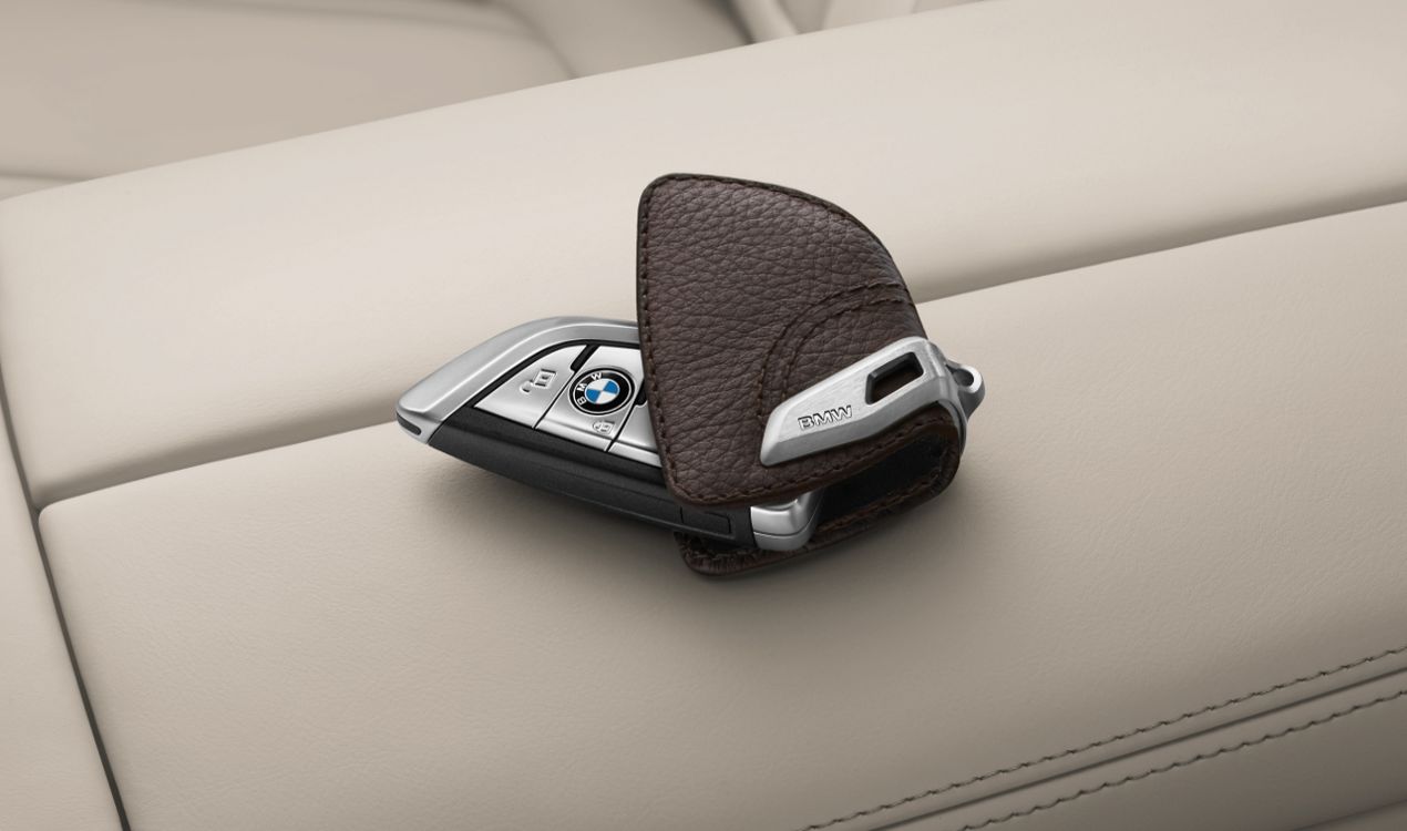 Premium Alu Schlüssel Cover für BMW Schlüssel mit Silikon Tastenschutz +  Nachleuchtend HEK10-B7