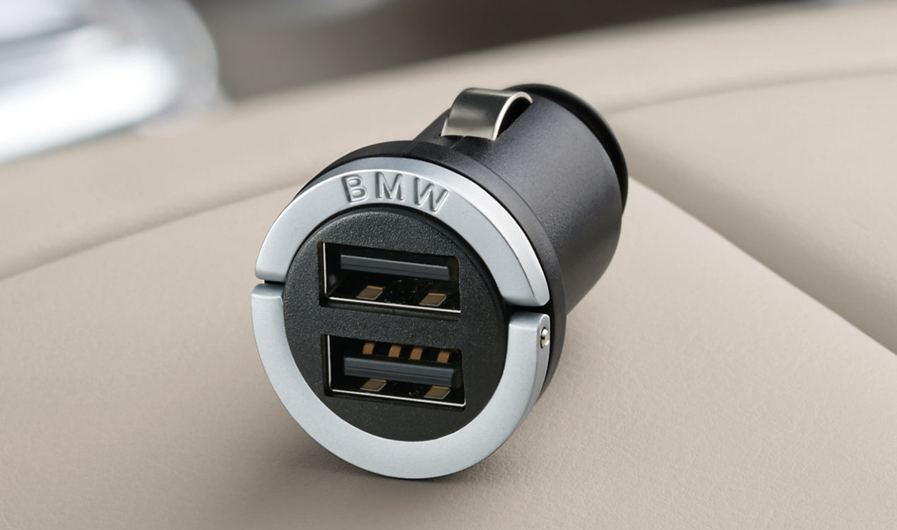 Chargeur double USB pour type A d`origine BMW (65412458285)